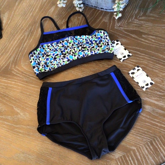 Oh La La Dancewear Womens Next Level Blue Bra Top & Brief Dance Set Size AM - Picture 8 of 16